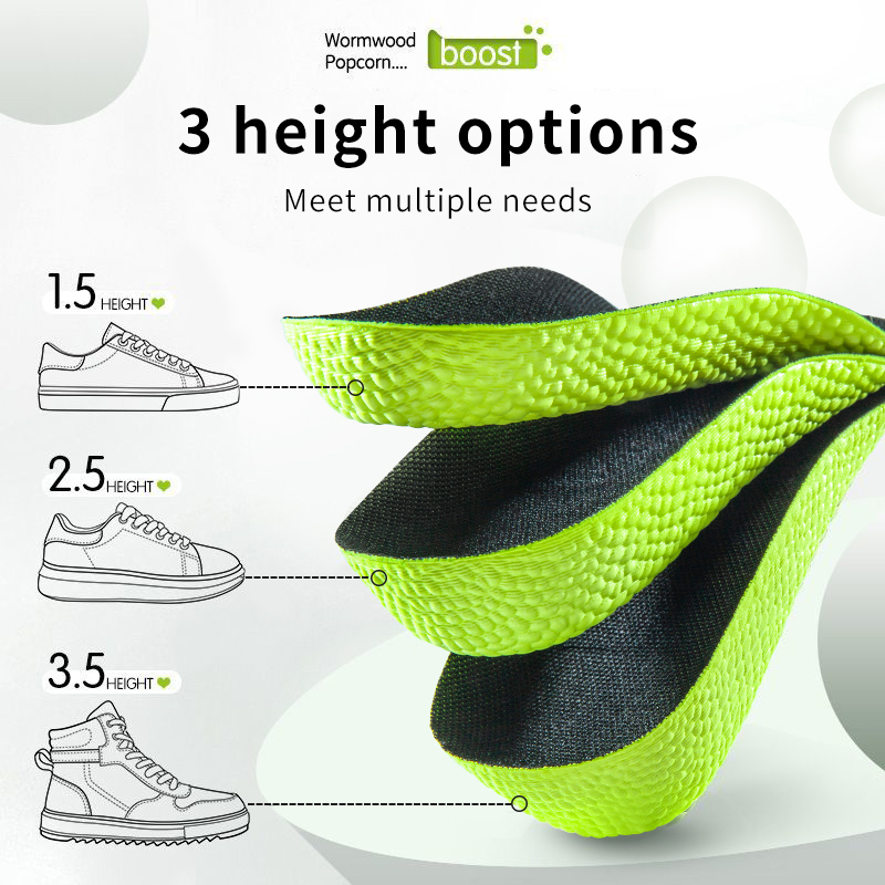 Insole Memory Foam - แผ่นรองรองเท้าเพิ่มความสูงเมมโมรี่โฟมสำหรับผู้ชายผู้หญิงรองเท้าเท้าแบนรองรับส่วนโค้งรองเท้าส้นเตารีดแบบออร์โธปิดิกส์รองเท้าผ้าใบยกส้นดูแลพื้นรองเท้า